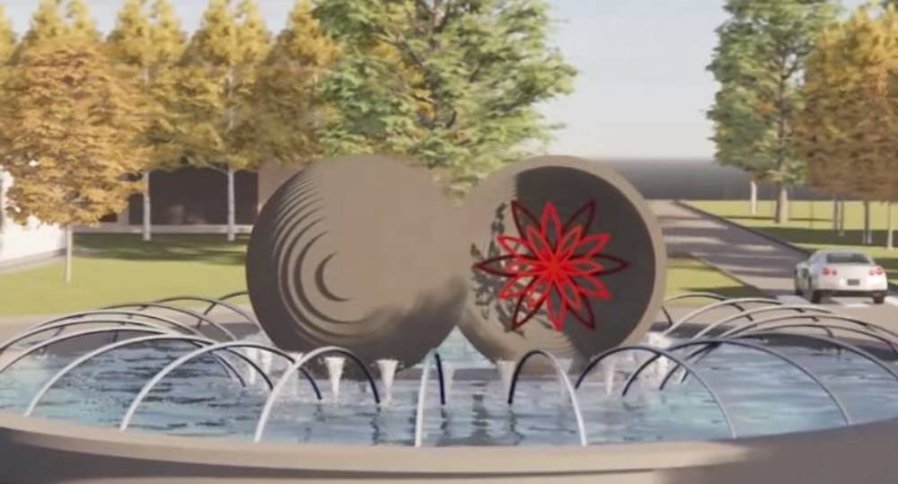 El ingreso a la "Ciudad Jardín" se embellecerá con una fuente de agua única en el país 